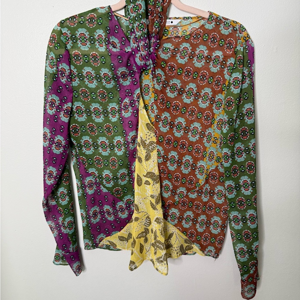 Multicolor Patchwork Blouse - image 3